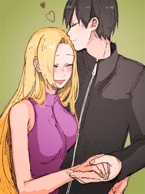 Ino And Sai Kiss Holdinghands Narutoファンアート イラスト アニメ