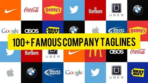 Famous Brands And Their Logos And Taglines Best Design Idea