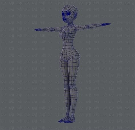 3d Model Base Mesh Woman 01 Vr Ar Low Poly Cgtrader