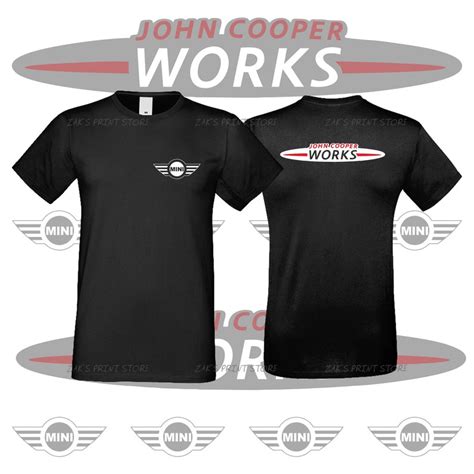 Mini John Cooper Works Logo Tshirt Emblem Car Moto Mens