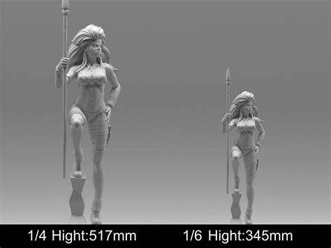 Rogue Sexy Savage Land Girl Unpainted Unassembled 3d Printed Resin
