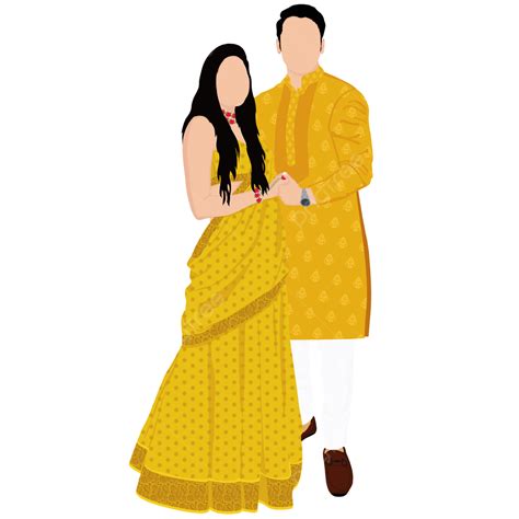 Indian Wedding Couple Outfits And Haldi Transparent Indian Wedding