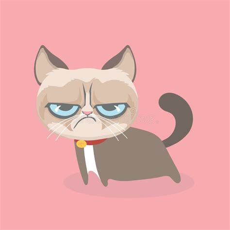 Cute Grumpy Cat Stock Vector Illustration Of Isolated 141441312