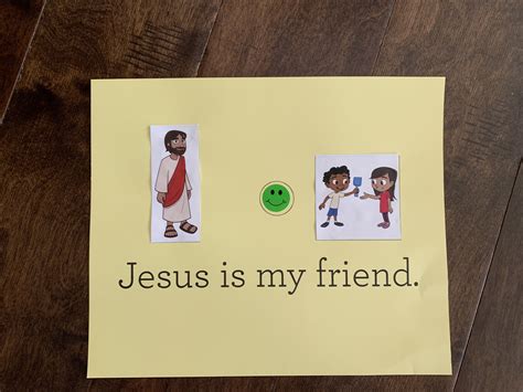 Sample Craft For Jesus Is My Friend 3s 5s Week 1 Best Friend