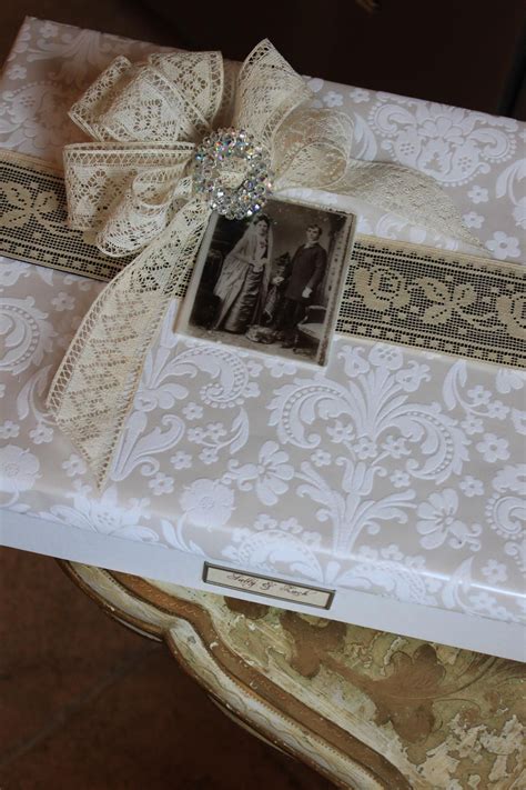 Wedding T Wrap Made From Photo Filing Box Decorated With Vintage