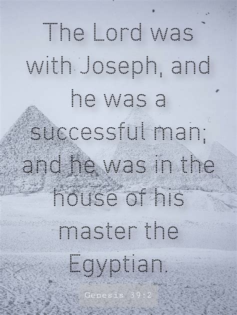 Biblequotes Joseph Successful Scripture The Lord Was With Joseph