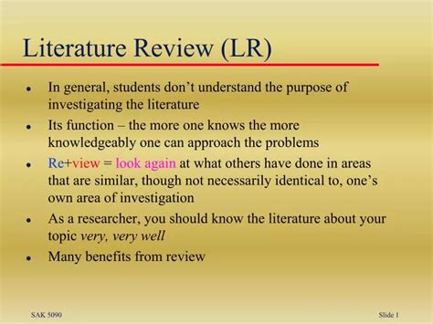 PPT Literature Review LR PowerPoint Presentation Free Download ID