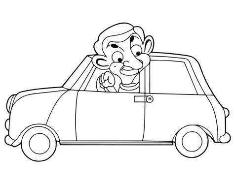 Mr Bean In Car Coloring Pages Mr Bean Coloring Pages Coloring