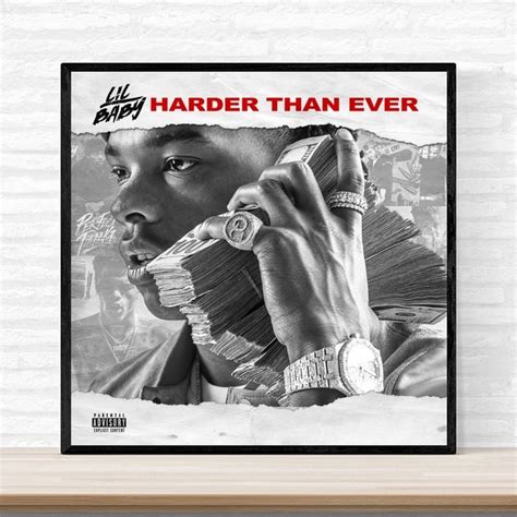 Lil Baby Harder Than Ever Poster Album Music Cover Art Poster Print On