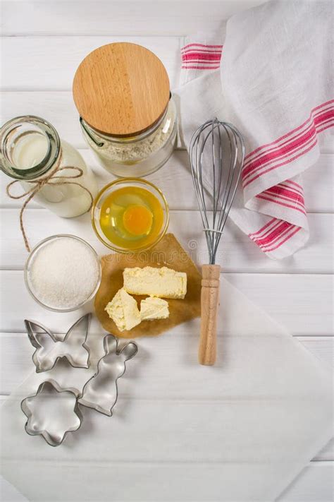 Baking Cake Dough Recipe Ingredients Eggs Flour Milk Butter Sugar