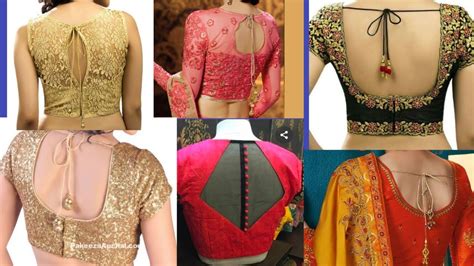 very beautiful and stylish blouse back neck designs stitching ideas youtube