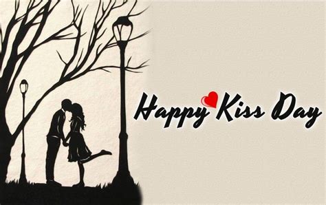 Happy Kiss Day Kissing Couple Wallpaper