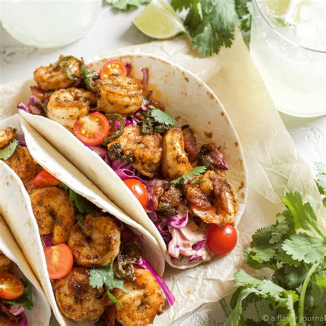 Spicy Baja Shrimp Tacos With Cabbage Slaw A Flavor Journal