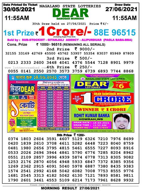 Aug 27, 2021 · powerball results: Lottery Sambad 27.6.2021 Today Result 11:55am 4pm 8pm Nagaland State Lottery - Howtopit