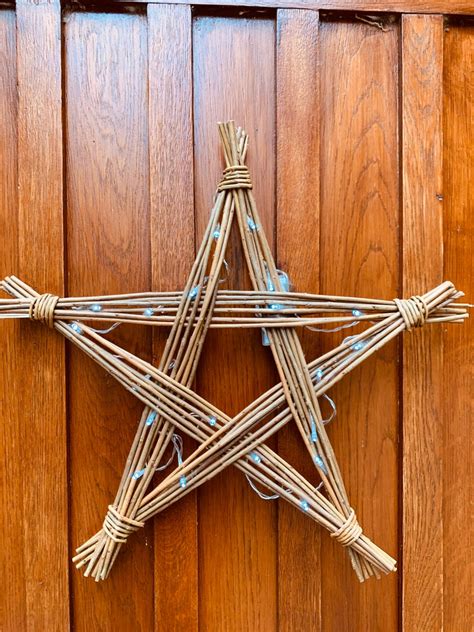 Willow Craft Kit Make At Home Star With Led Lights Star Etsy Uk