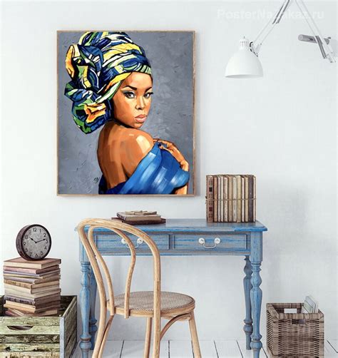 African American Painting African Queen Oil Painting Original Etsy