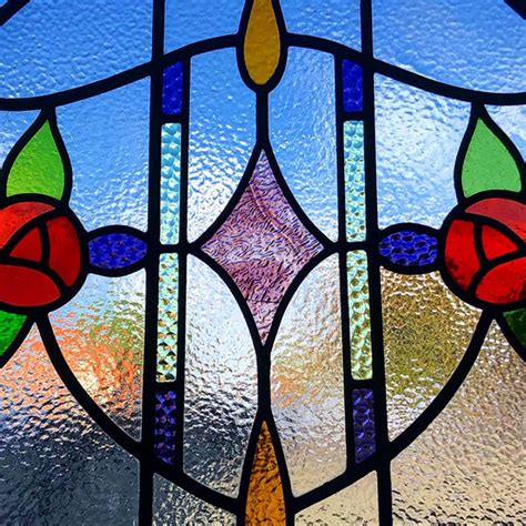 Bespoke 1930s Art Nouveau Stained Glass Design Period Home Style