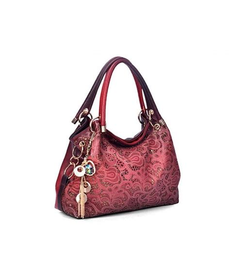 Ladies Leather Hobo Handbags Clearance Tote Bags Purses For Women Red