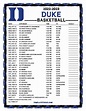 Duke Basketball Printable Schedule - Printable Blank World