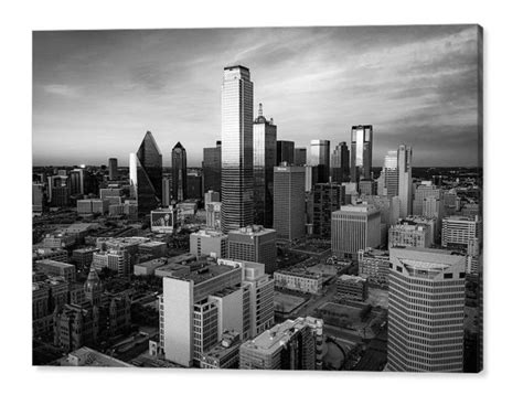 Dallas Bw Skyline Texas Photography Reunion Tower Architectural
