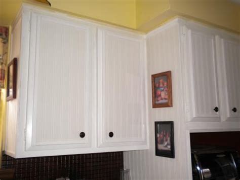 This Is Beadboard Paintable Wallpaper On These Cabinets Beadboard