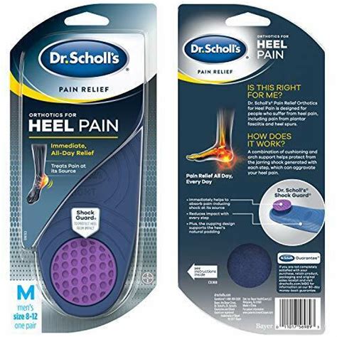 Dr Scholls Pain Relief Orthotics Size For Heel Men Pair Each Ebay