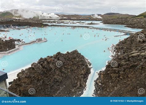 Iceland Blue Lagoon Natural Geothermal Pool Editorial Photography