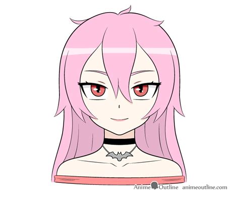 How To Draw An Anime Vampire Girl Step By Step Animeoutline