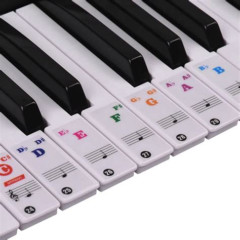Piano Stickers Piano Keyboard Stickers For Key Transparent Removable Letter Piano Stickers