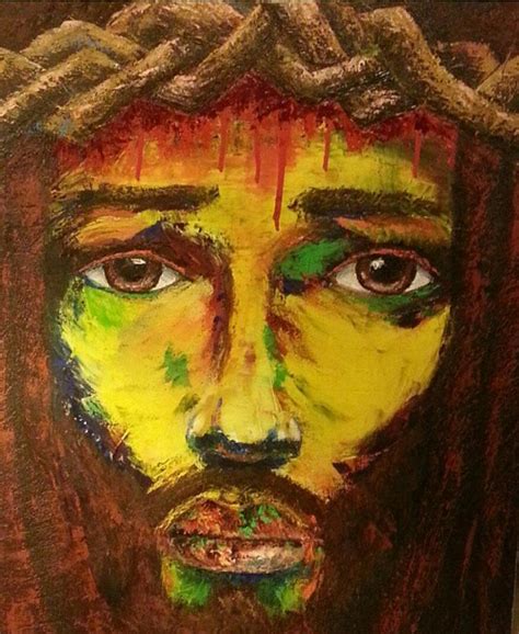 Black Jesus Painting By Marcus Arceneaux Fine Art America