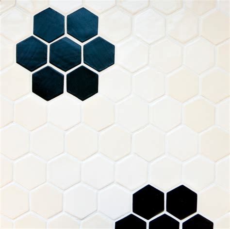 Vintage Flower Hexagon Tile Midcentury Tile Other By Mercury
