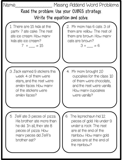 The word problems worksheets are randomly created and will never repeat so you have an endless supply of quality word problems worksheets to use in these word problems worksheets are a great resource for children in 3rd grade, 4th grade, and 5th grade. 12 Best Images of 1st Grade Subtraction Word Problems ...