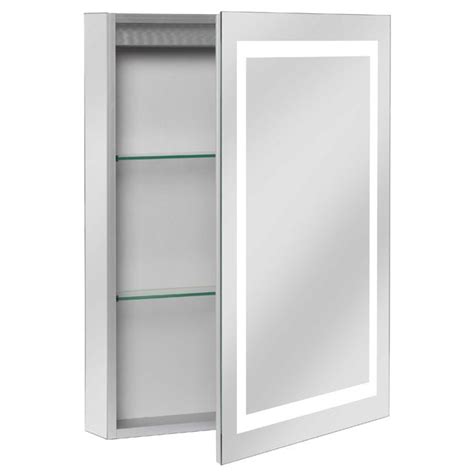 Recessed medicine cabinets sit inside a hole bathroom vanities, faucets, sinks, cabinets and towel warmers add a modern touch to any bathroom area. Lighted Medicine Cabinet 20" x 28" | Lighted medicine ...