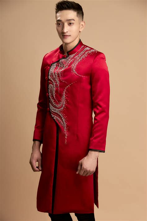 Ao, japanese mecha anime television series. Impressive beaded modern ao dai for men