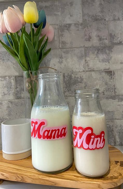 Momma And Mini Matching Milk Glasses Milk Glass Mothers Day T Etsy