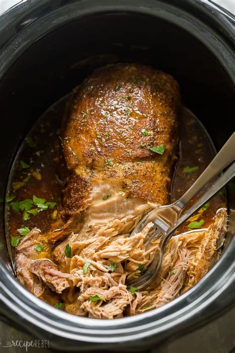 Easy Slow Cooker Pork Loin Recipe The Recipe Rebel This Unruly