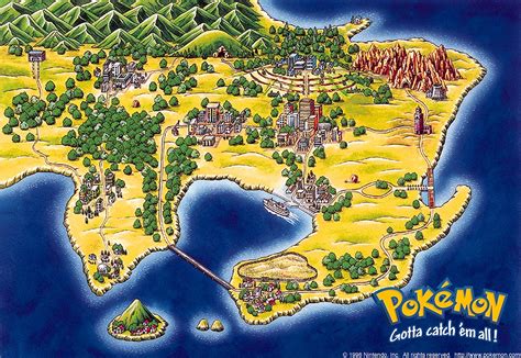 Pokemon Kanto Mapa Map Wallpaper Atomix