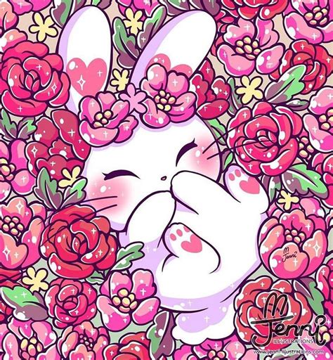 Floral Bunny 💖🐰🌹🌸🍃 Floral Flowers Bunny Bunnylover