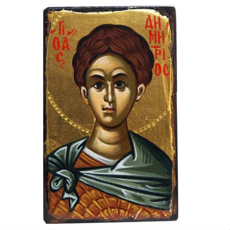 Saint Dimitrios Icon 9x15cm Dimarg Workshop Byzantine Hagiography