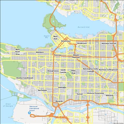 Vancouver Map Canada Gis Geography