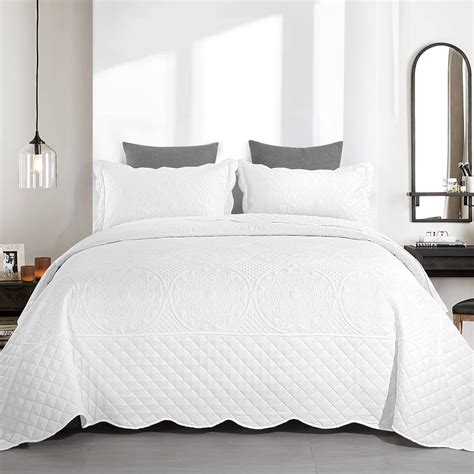 Amazon Com Hombys White Oversized King Quilt Bedding Set X