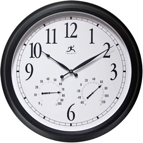 Large Outdoor Clock Large 24 Inch With Humidity And