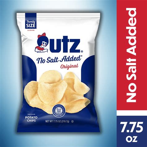 7 75 oz utz no salt added original potato chips