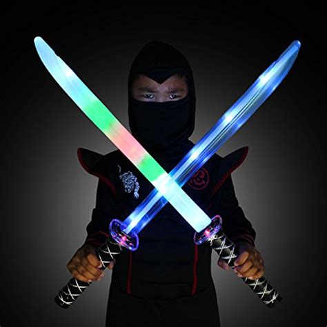 Joyin Toy 2 Deluxe Ninja Led Light Up Swords With Motion Activated