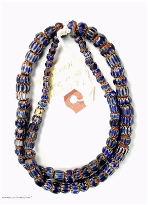 Native American 7 Layers Chevron Indian Old Trade Beads Artifact