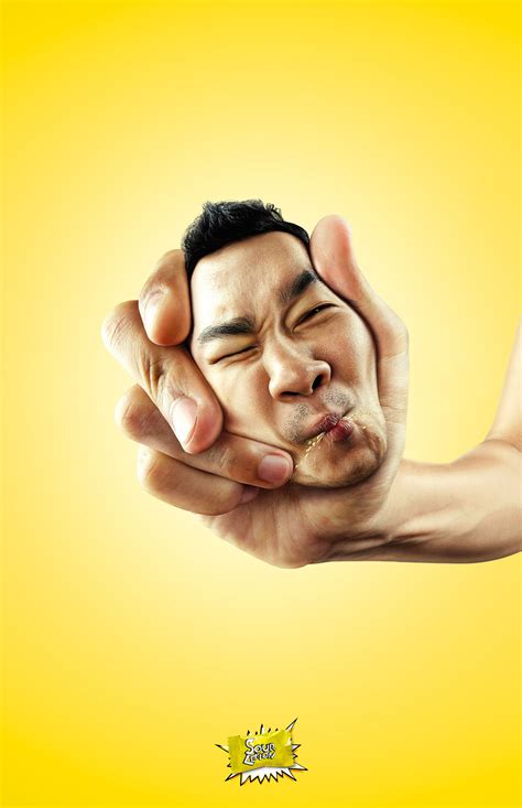 Sour Lemon Print Advert By Bangkok Showcase: Face Squeeze, Boy | Ads of ...