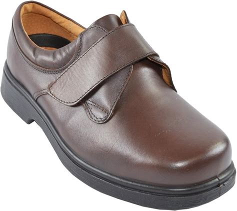 Db Reece 6e Extra Extra Wide Velcro Close Mens Shoes Brown 12