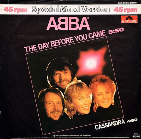 Abba The Day Before You Came Vinyl Discogs