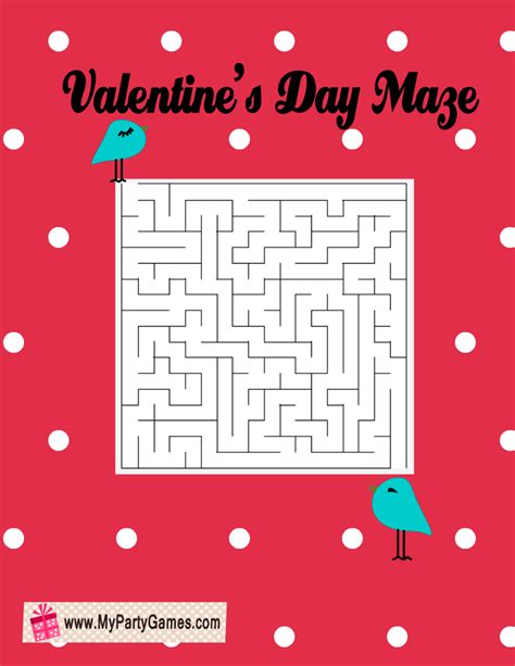 14 Free Printable Valentine’s Day Mazes