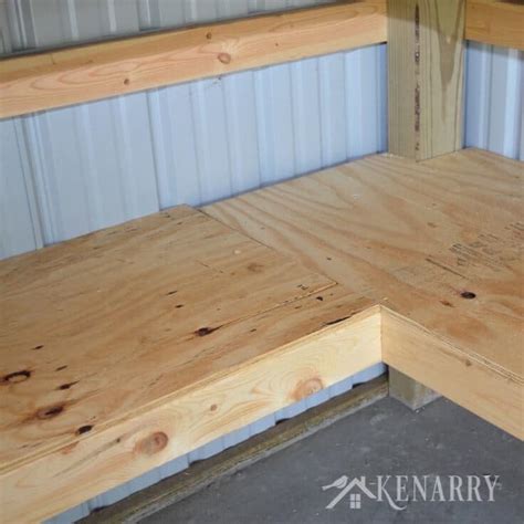 Diy Corner Shelves For Garage Or Pole Barn Storage